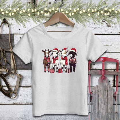 Holiday Youth Shirt Toddler T-shirt / Athletic Heather / 2T Festive Goats Youth Shirt