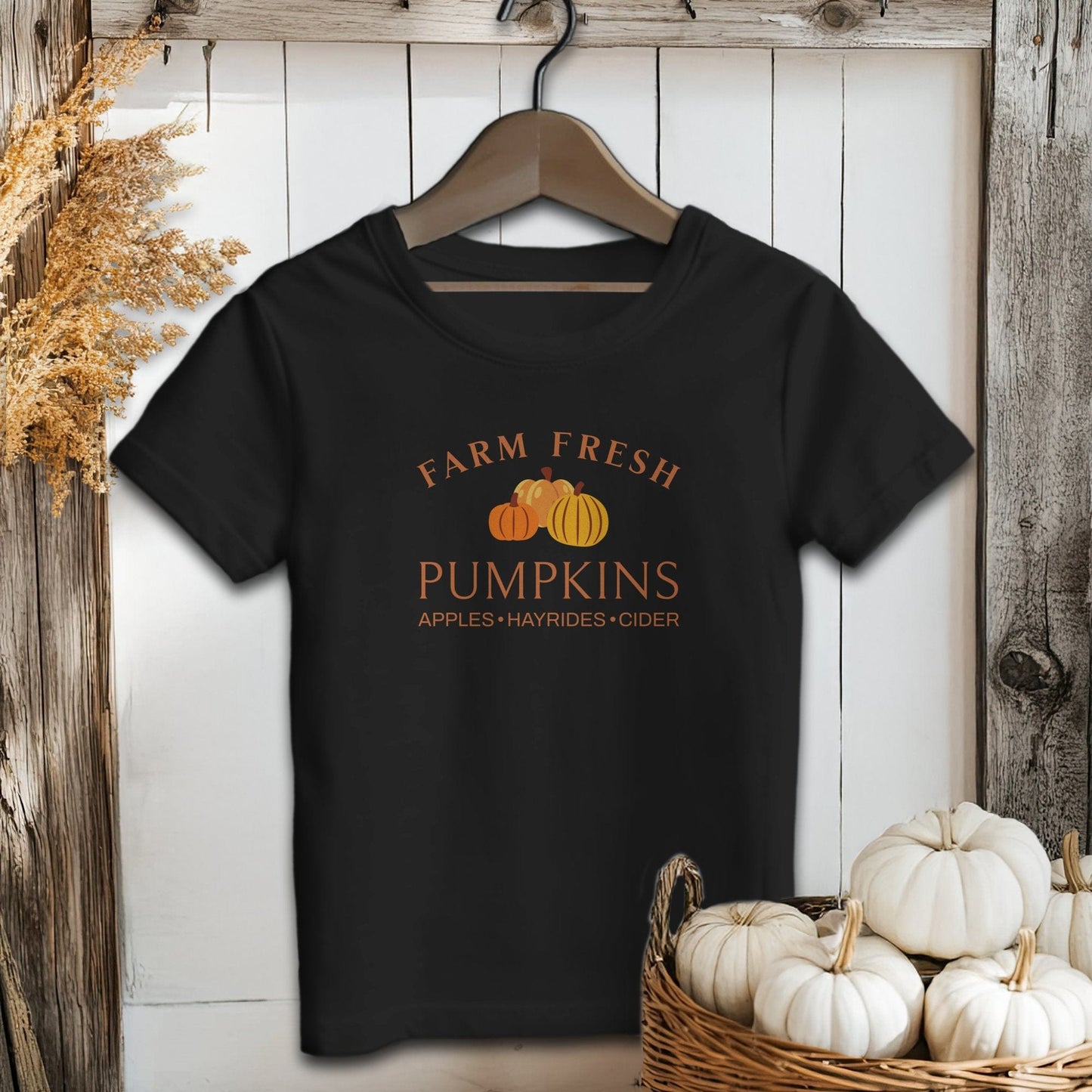 Holiday Youth Shirt Toddler T-shirt / Black / 2T Farm Fresh Pumpkins Fall - Youth Shirt