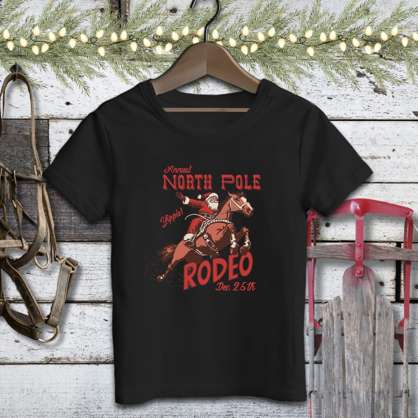 Holiday Youth Shirt Toddler T-shirt / Black / 2T North Pole Rodeo Youth Shirt