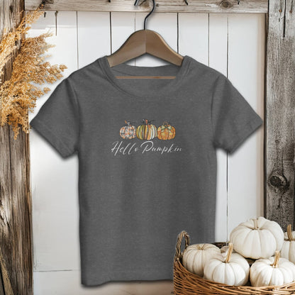 Holiday Youth Shirt Toddler T-shirt / Dark Grey Heather / 2T Hello Pumpkin Fall - Youth Shirt