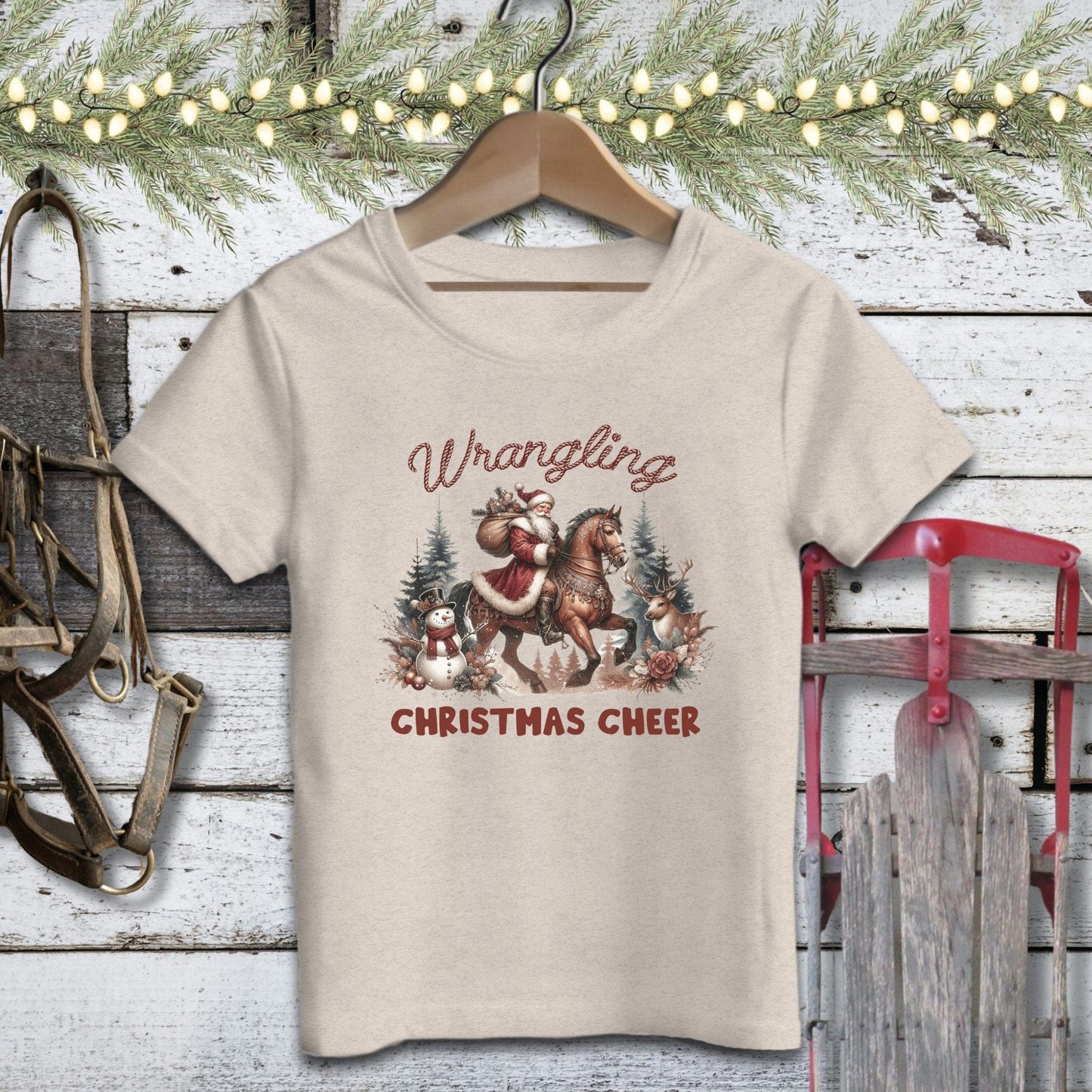 Holiday Youth Shirt Toddler T-shirt / Heather Dust / 2T Wrangling Christmas Cheer Youth Shirt