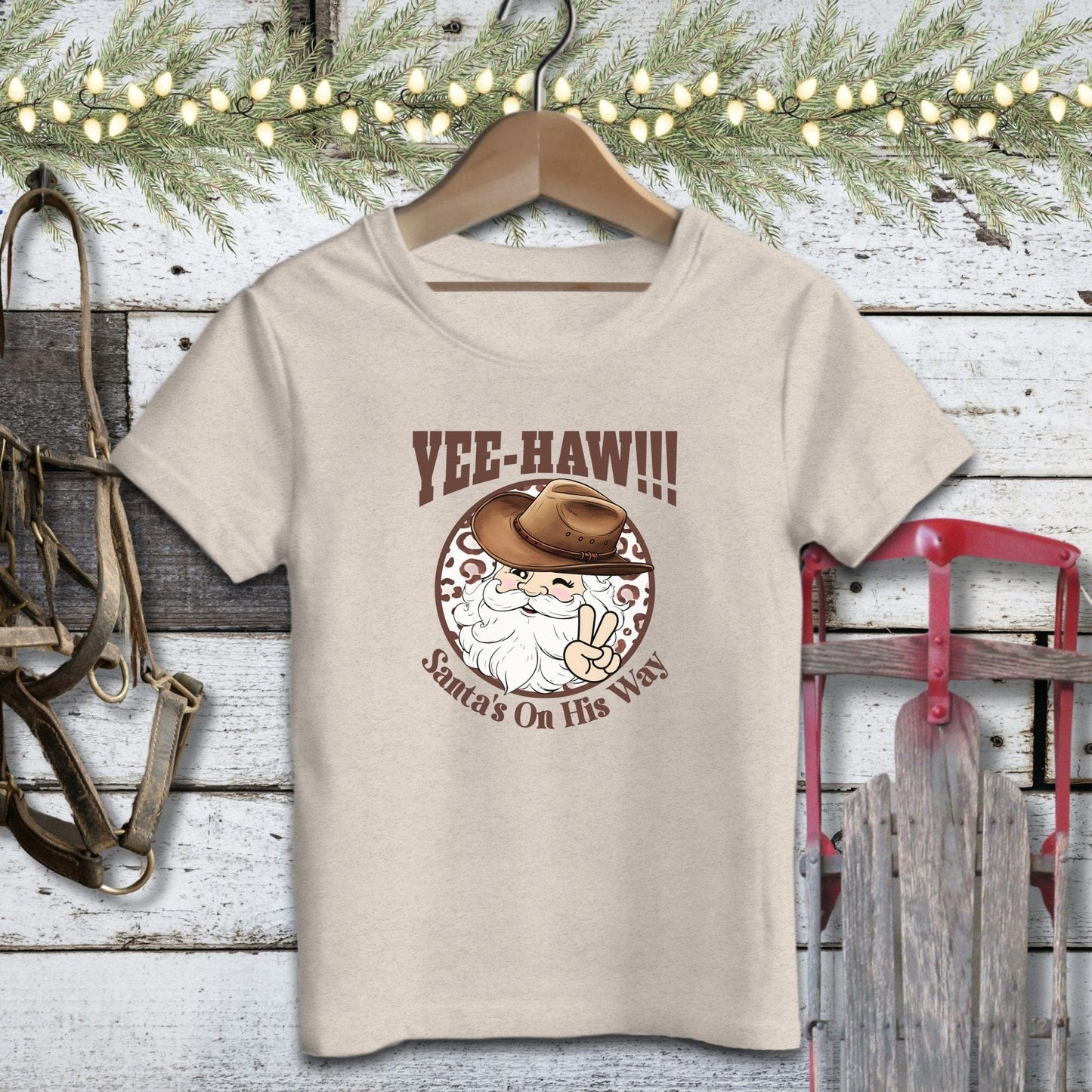 Holiday Youth Shirt Toddler T-shirt / Heather Dust / 2T Yee-Haw Santa Youth Shirt