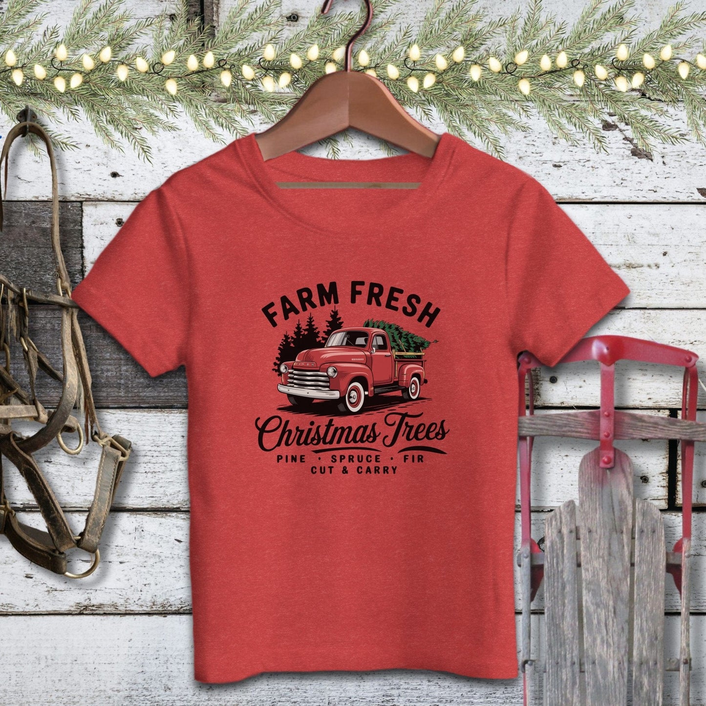 Holiday Youth Shirt Toddler T-shirt / Heather Red / 2T Christmas Tree Farm Youth Shirt