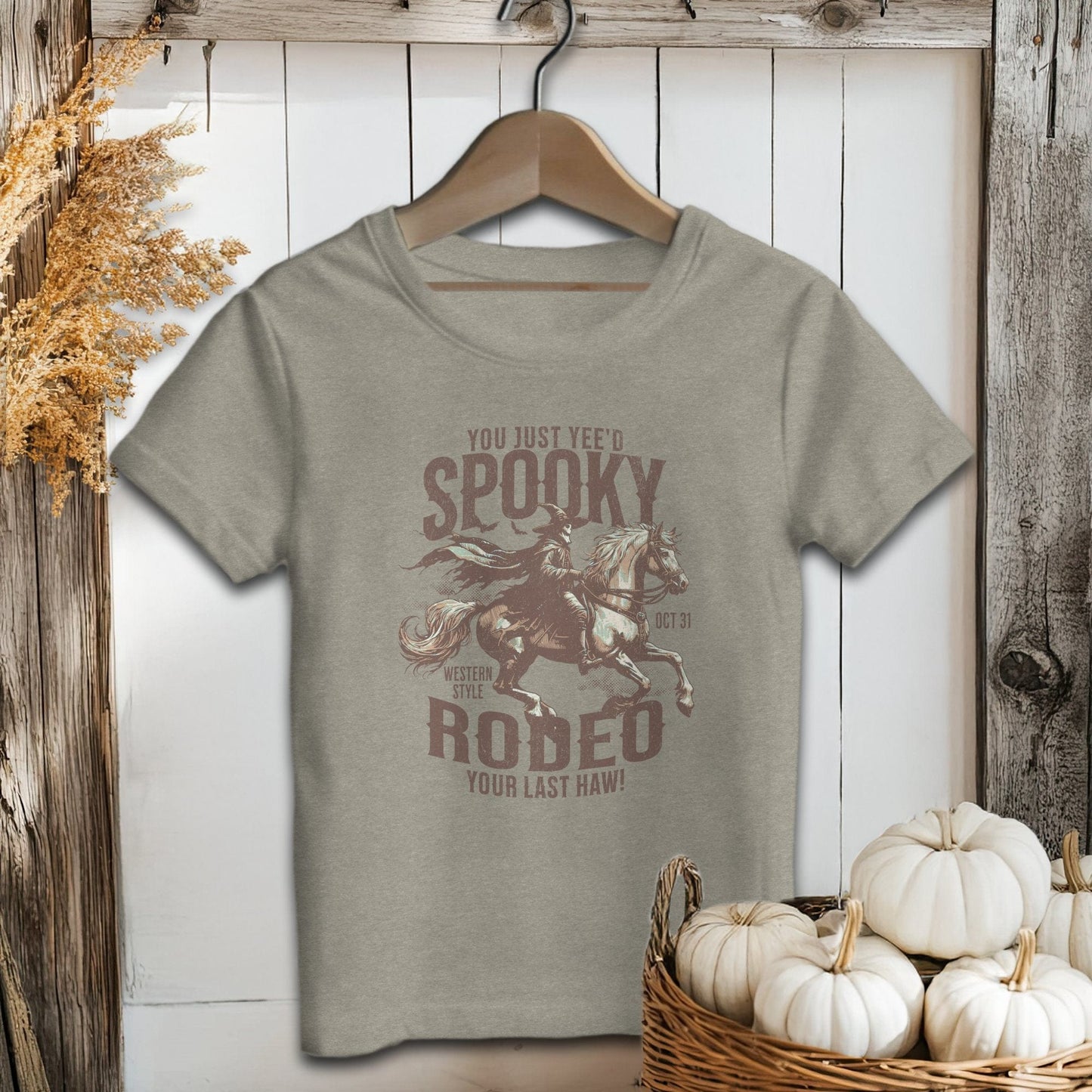 Holiday Youth Shirt Toddler T-shirt / Heather Stone / 2T Spooky Rodeo Halloween Youth Shirt