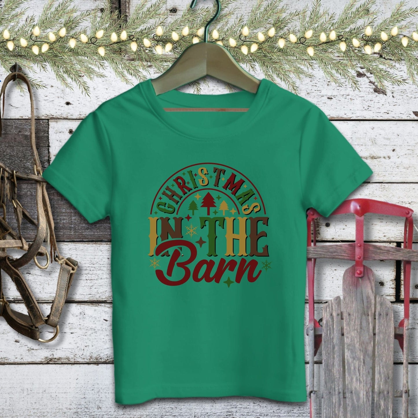 Holiday Youth Shirt Toddler T-shirt / Kelly / 2T Christmas In The Barn Youth Shirt