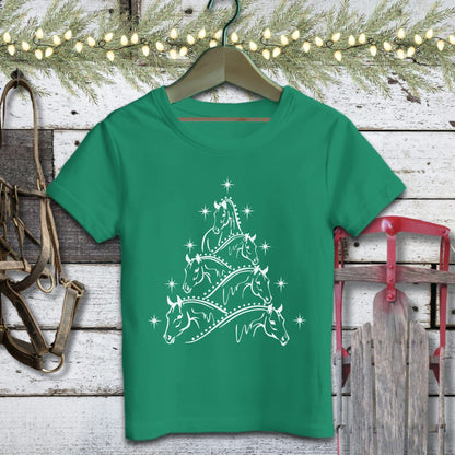 Holiday Youth Shirt Toddler T-shirt / Kelly / 2T Horse Art Christmas Youth Shirt