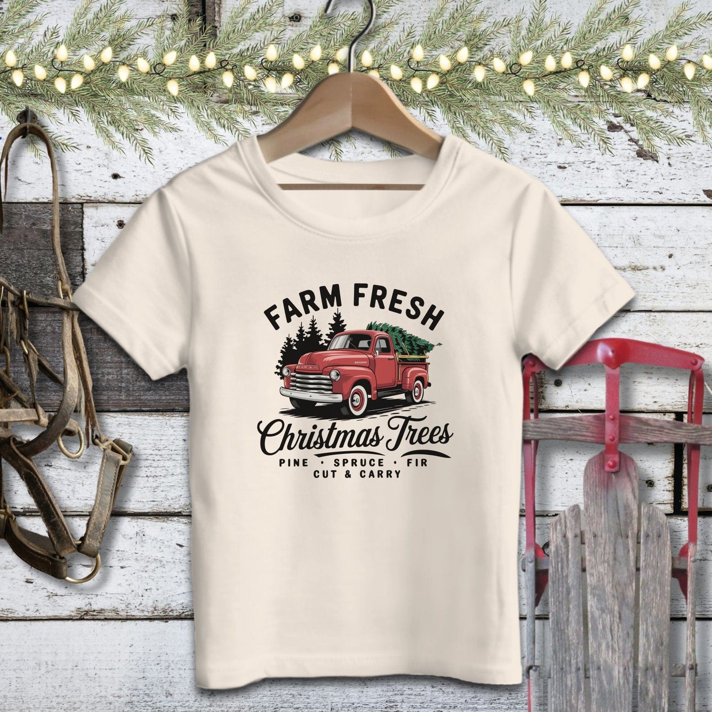 Holiday Youth Shirt Toddler T-shirt / Natural / 2T Christmas Tree Farm Youth Shirt