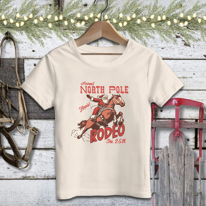 Holiday Youth Shirt Toddler T-shirt / Natural / 2T North Pole Rodeo Youth Shirt