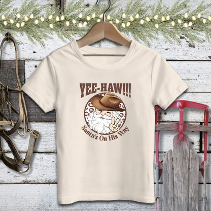 Holiday Youth Shirt Toddler T-shirt / Natural / 2T Yee-Haw Santa Youth Shirt