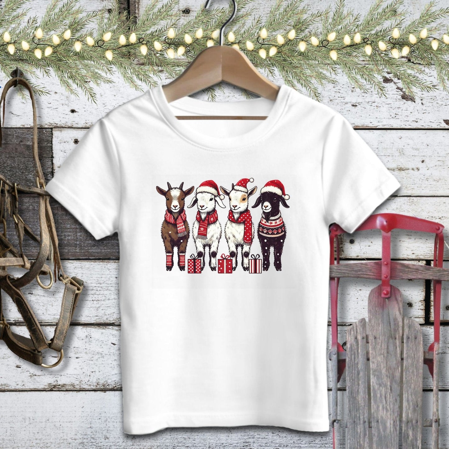 Holiday Youth Shirt Toddler T-shirt / White / 2T Festive Goats Youth Shirt