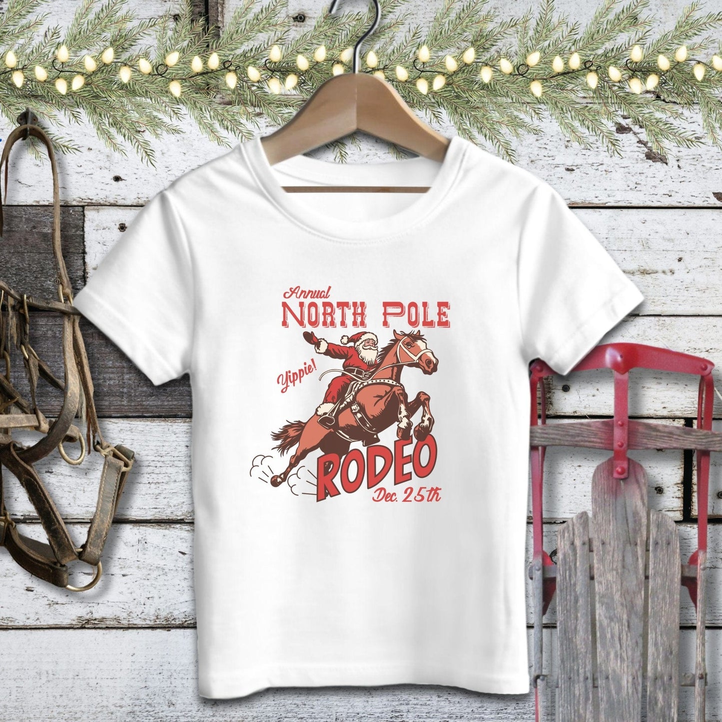 Holiday Youth Shirt Toddler T-shirt / White / 2T North Pole Rodeo Youth Shirt