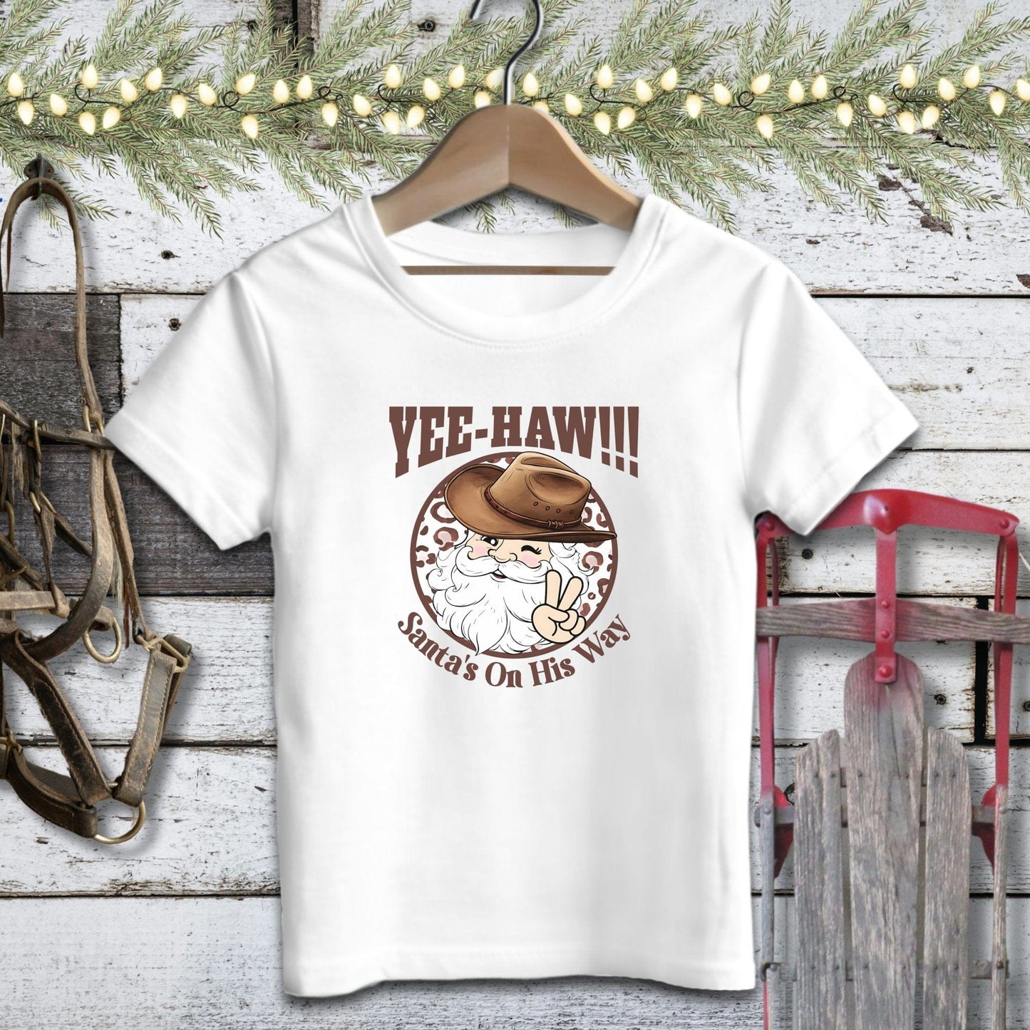 Holiday Youth Shirt Toddler T-shirt / White / 2T Yee-Haw Santa Youth Shirt