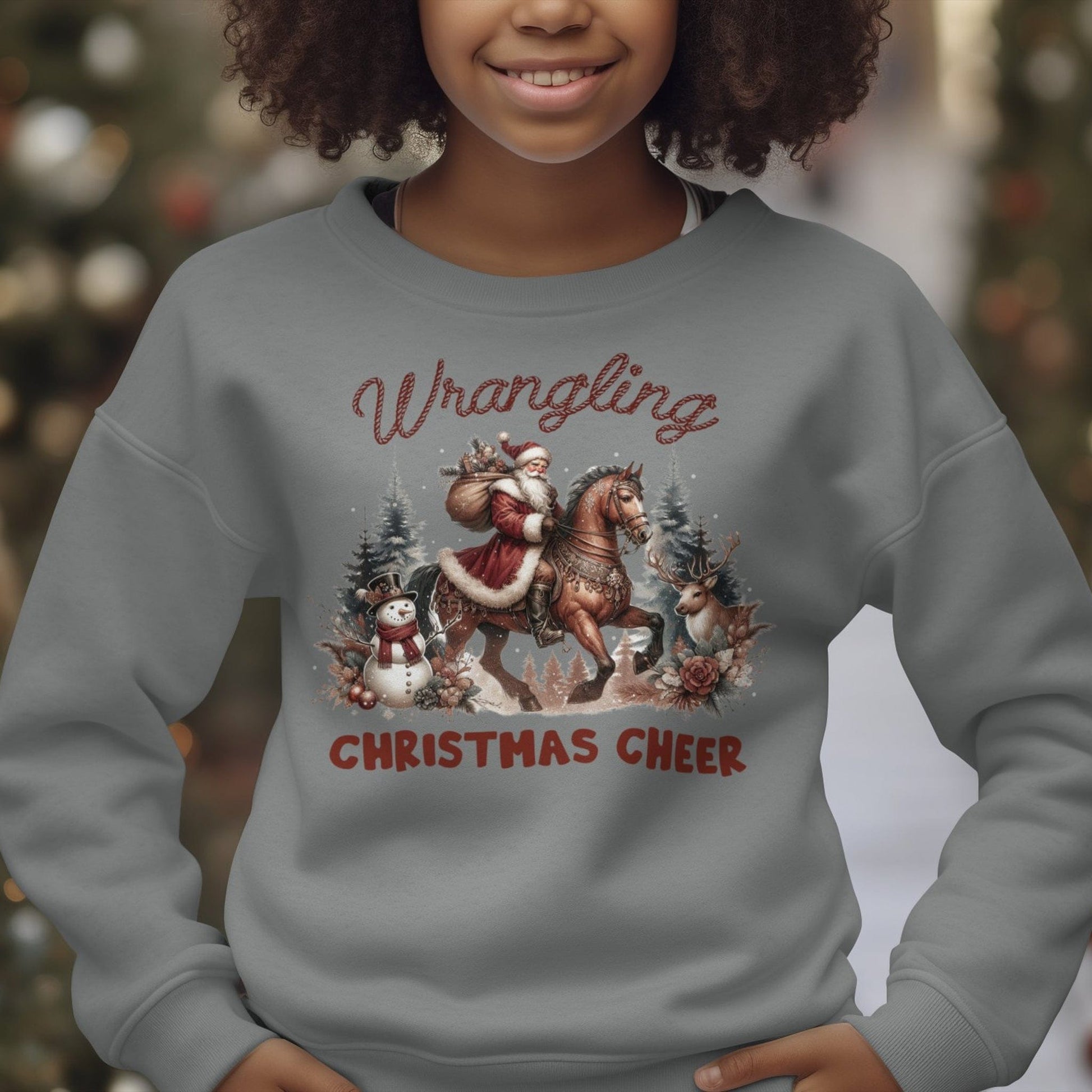 Holiday Youth Shirt Wrangling Christmas Cheer Youth Shirt