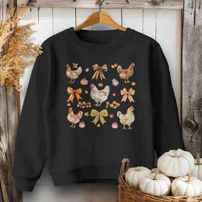 Holiday Youth Shirt Youth Sweatshirt / Black / XS Chickens and Bows Fall - Youth Shirt