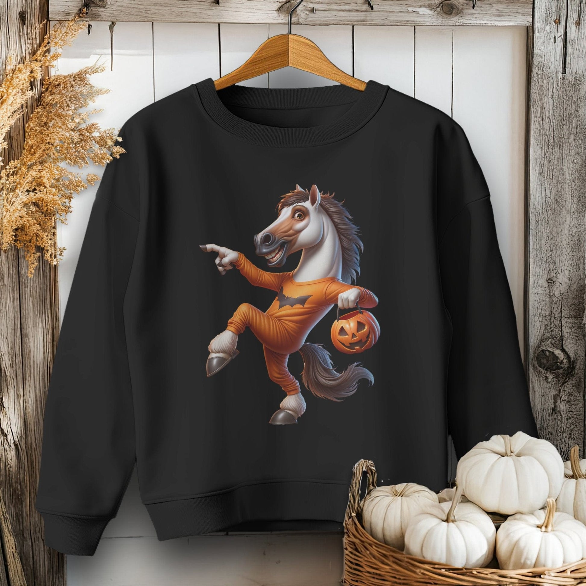 Holiday Youth Shirt Youth Sweatshirt / Black / XS Halloween Horse Youth Shirt