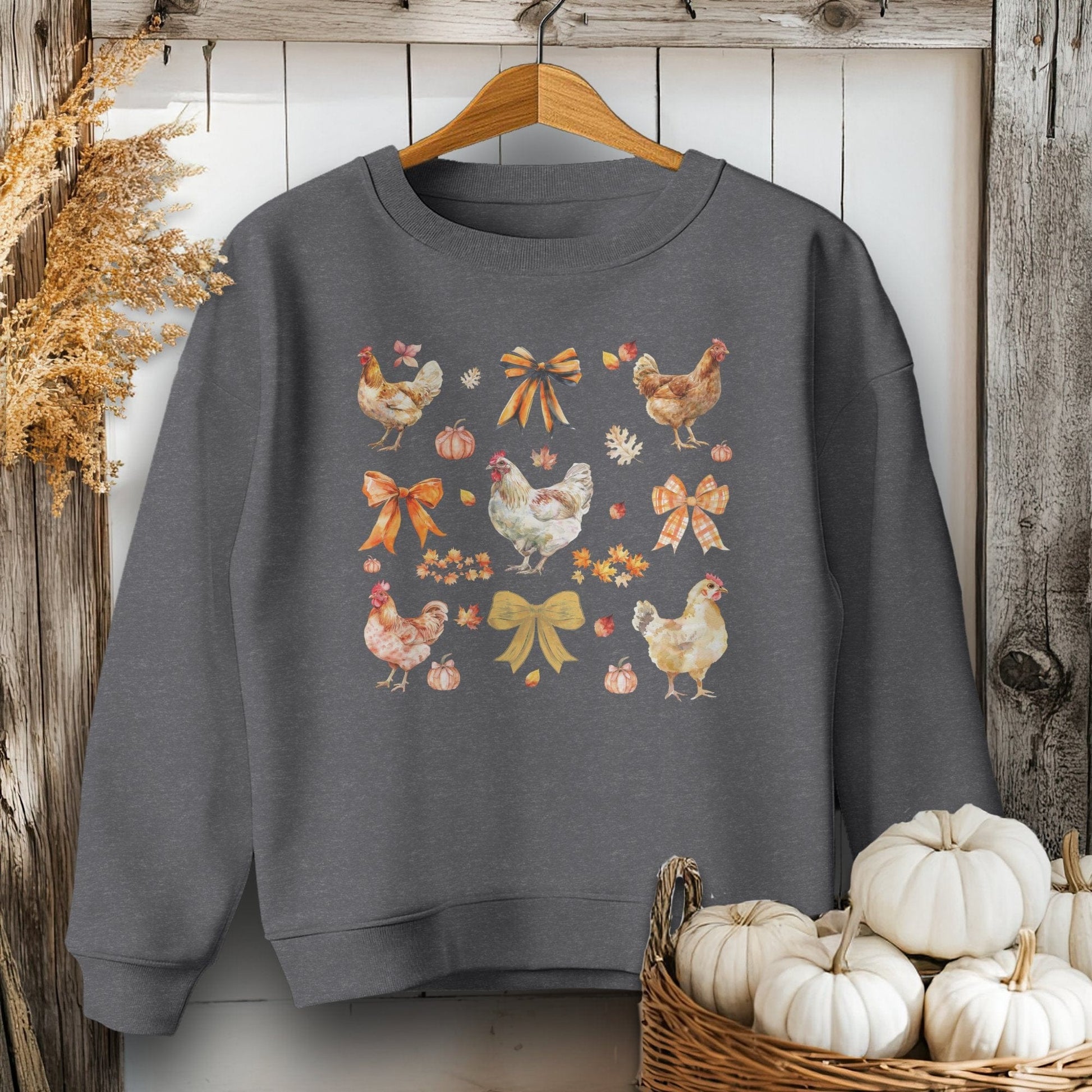 Holiday Youth Shirt Youth Sweatshirt / Dark Heather / XS Chickens and Bows Fall - Youth Shirt