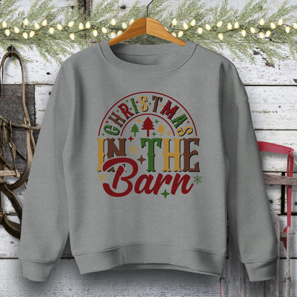 Holiday Youth Shirt Youth Sweatshirt / Graphite Heather / S Christmas In The Barn Youth Shirt