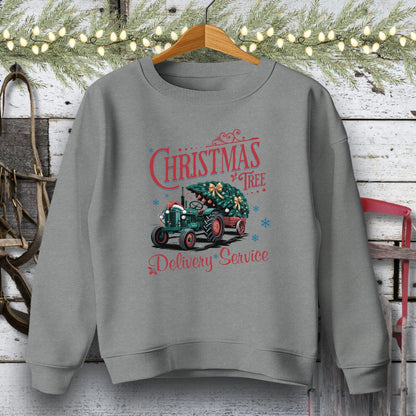 Holiday Youth Shirt Youth Sweatshirt / Graphite Heather / S Christmas Tree Delivery Youth Shirt