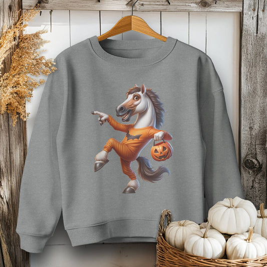 Holiday Youth Shirt Youth Sweatshirt / Graphite Heather / S Halloween Horse Youth Shirt