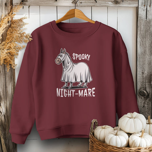 Holiday Youth Shirt Youth Sweatshirt / Maroon / XS Spooky Nightmare Halloween Youth Shirt