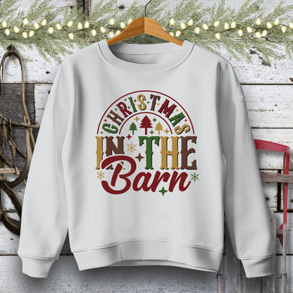 Holiday Youth Shirt Youth Sweatshirt / Sport Grey / S Christmas In The Barn Youth Shirt