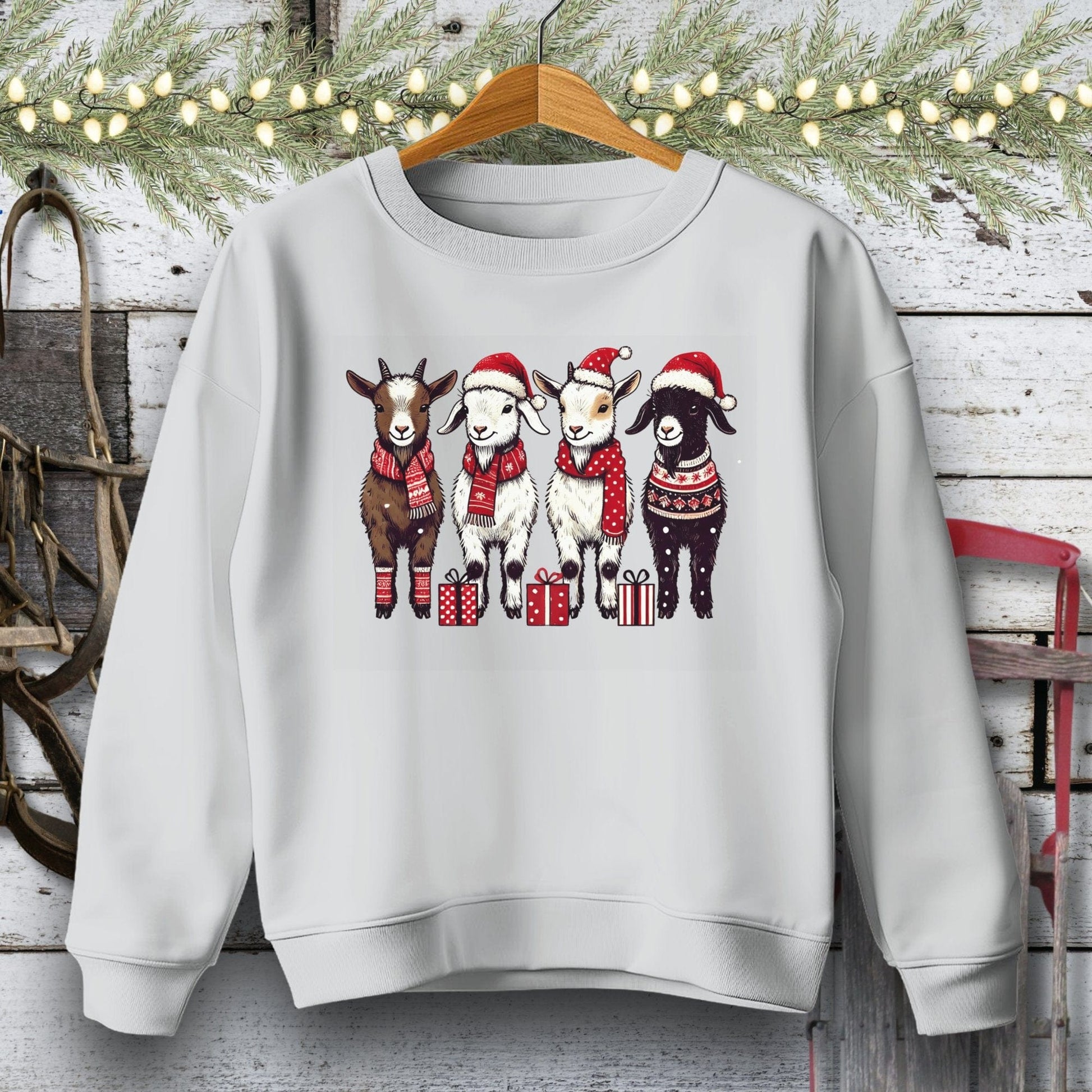 Holiday Youth Shirt Youth Sweatshirt / Sport Grey / S Festive Goats Youth Shirt