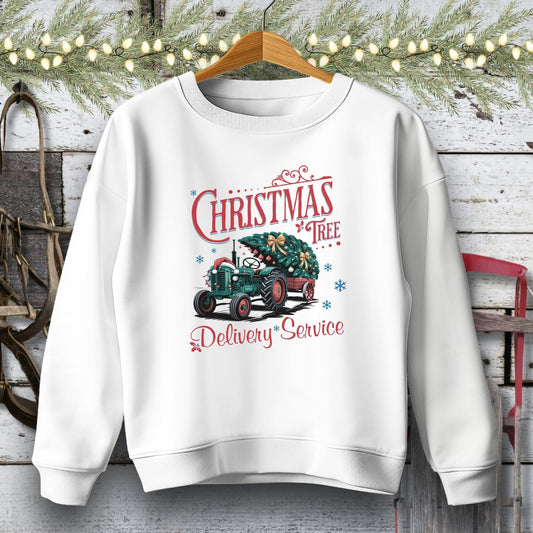 Holiday Youth Shirt Youth Sweatshirt / White / S Christmas Tree Delivery Youth Shirt