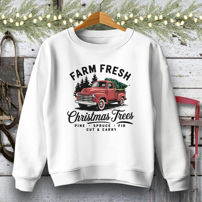 Holiday Youth Shirt Youth Sweatshirt / White / S Christmas Tree Farm Youth Shirt