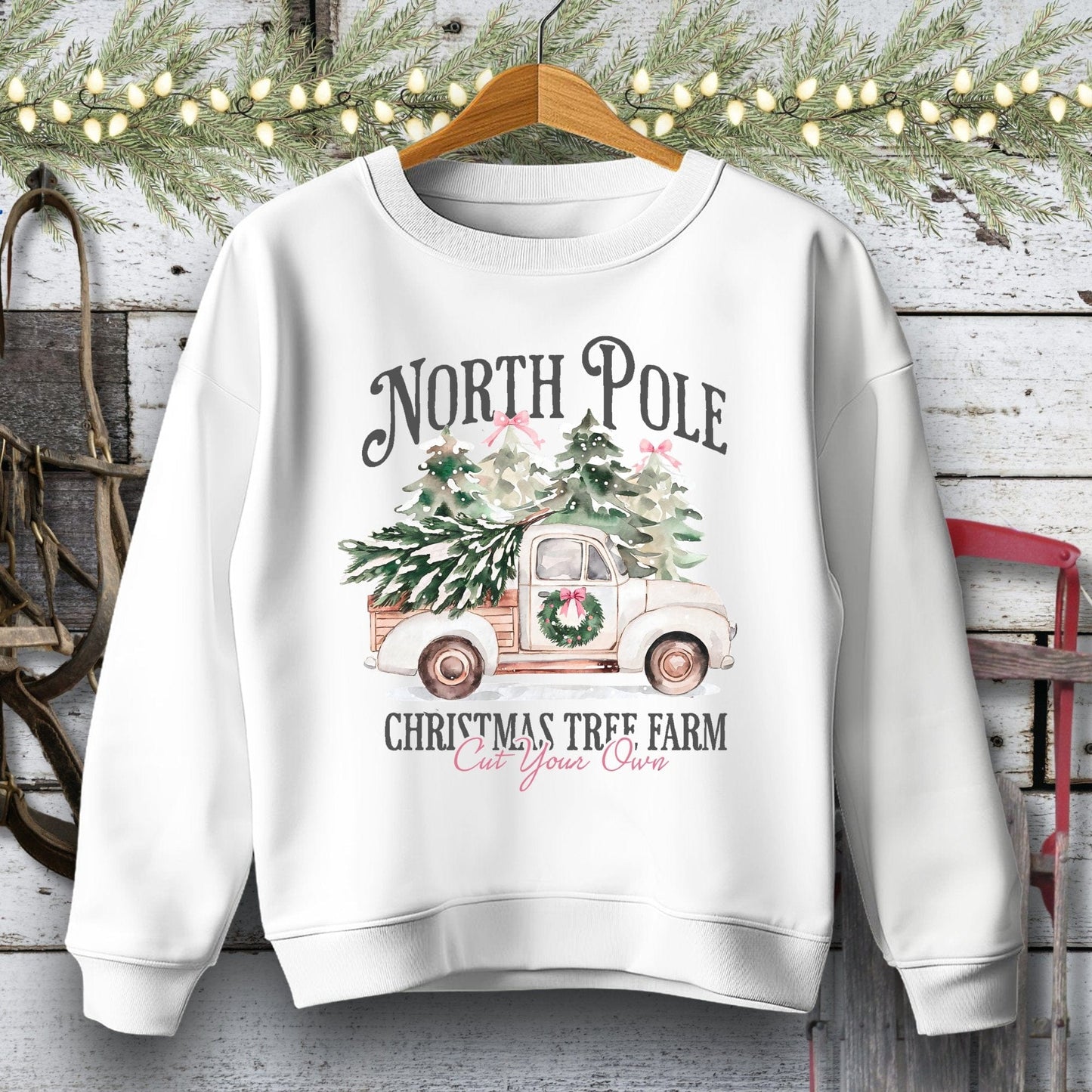 Holiday Youth Shirt Youth Sweatshirt / White / S North Pole Tree Farm Youth Shirt