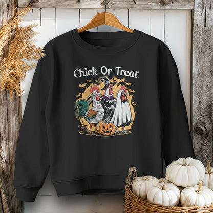 Holiday Youth Shirt Youth Sweatshirt / XS / Black Chick Or Treat Halloween Youth Shirt