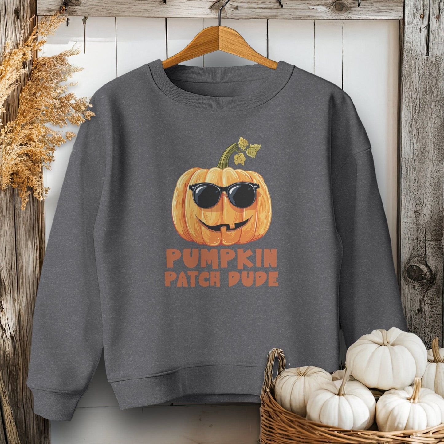 Holiday Youth Shirt Youth Sweatshirt / XS / Dark Heather Pumpkin Patch Dude Youth Shirt