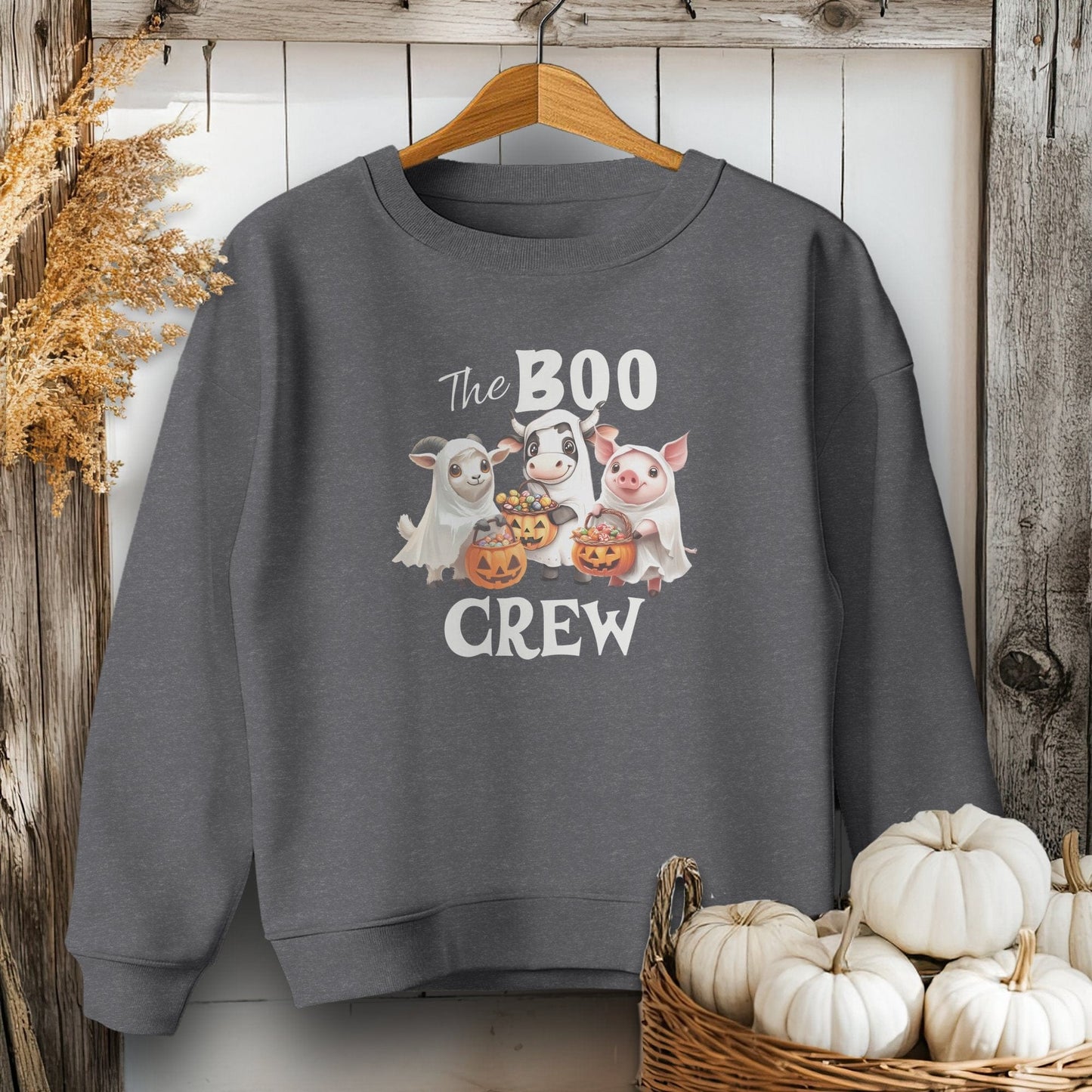 Holiday Youth Shirt Youth Sweatshirt / XS / Dark Heather The Boo Crew Halloween Youth Shirt