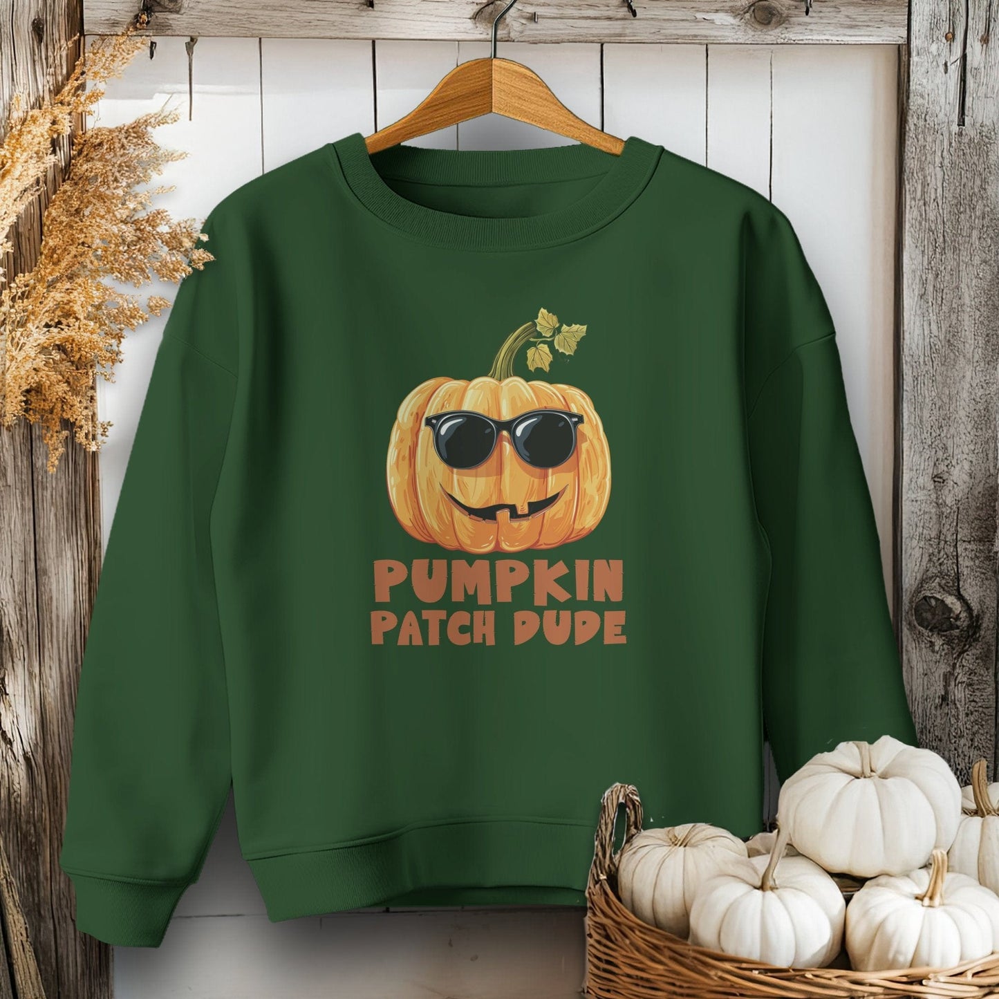 Holiday Youth Shirt Youth Sweatshirt / XS / Forest Green Pumpkin Patch Dude Youth Shirt