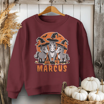 Holiday Youth Shirt Youth Sweatshirt / XS / Maroon Personalized Halloween Horse Youth Shirt