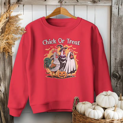 Holiday Youth Shirt Youth Sweatshirt / XS / Red Chick Or Treat Halloween Youth Shirt