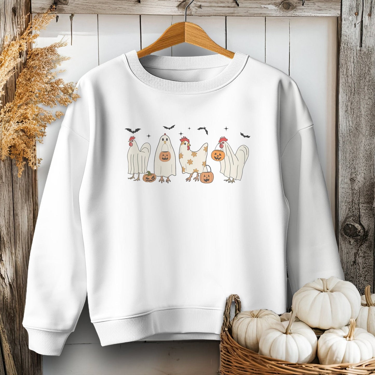 Holiday Youth Shirt Youth Sweatshirt / XS / White Ghostly Chickens Halloween Youth Shirt