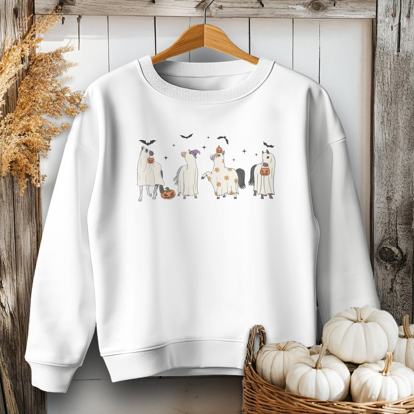 Holiday Youth Shirt Youth Sweatshirt / XS / White Ghostly Horses Halloween Youth Shirt