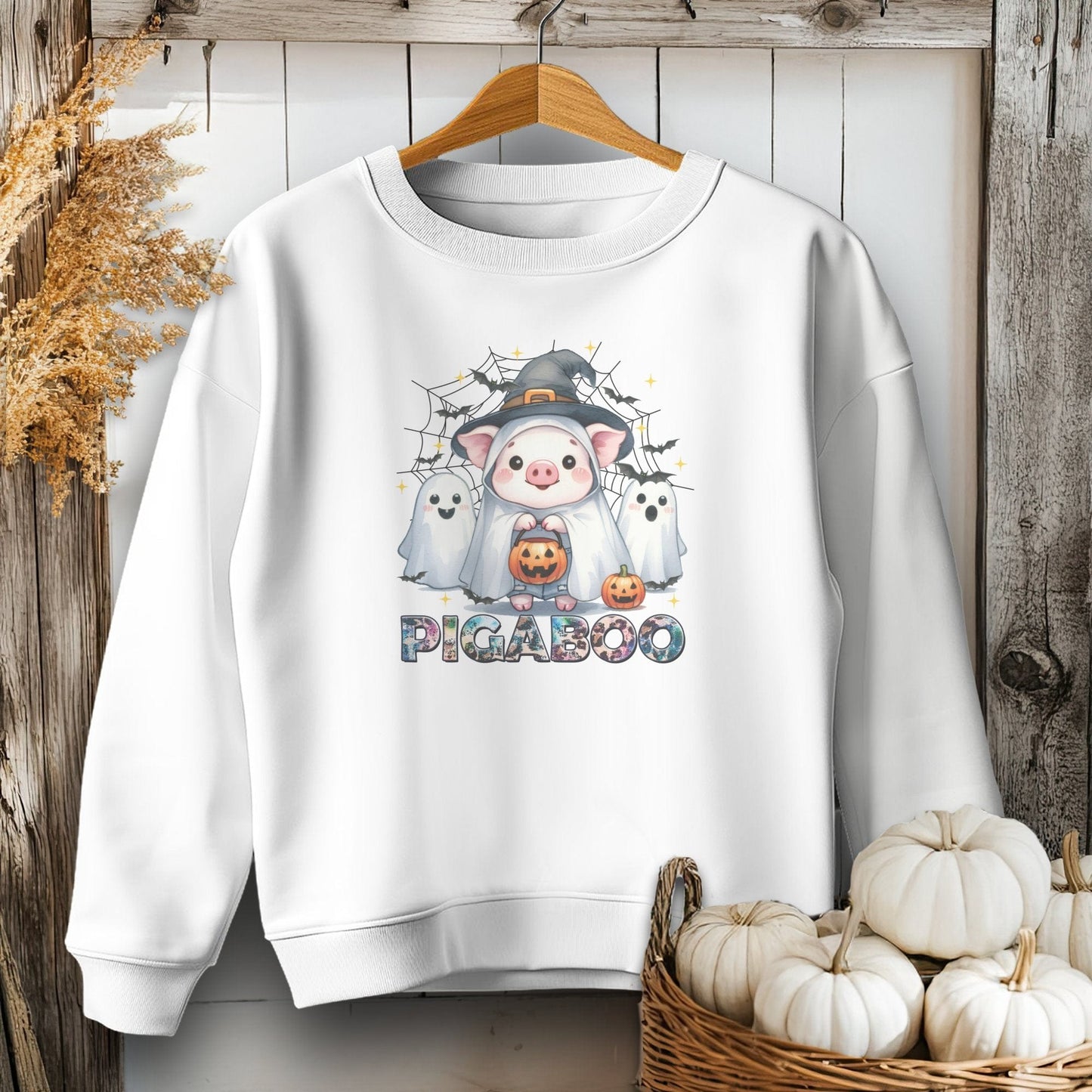 Holiday Youth Shirt Youth Sweatshirt / XS / White Pig Ghosts Halloween Youth Shirt