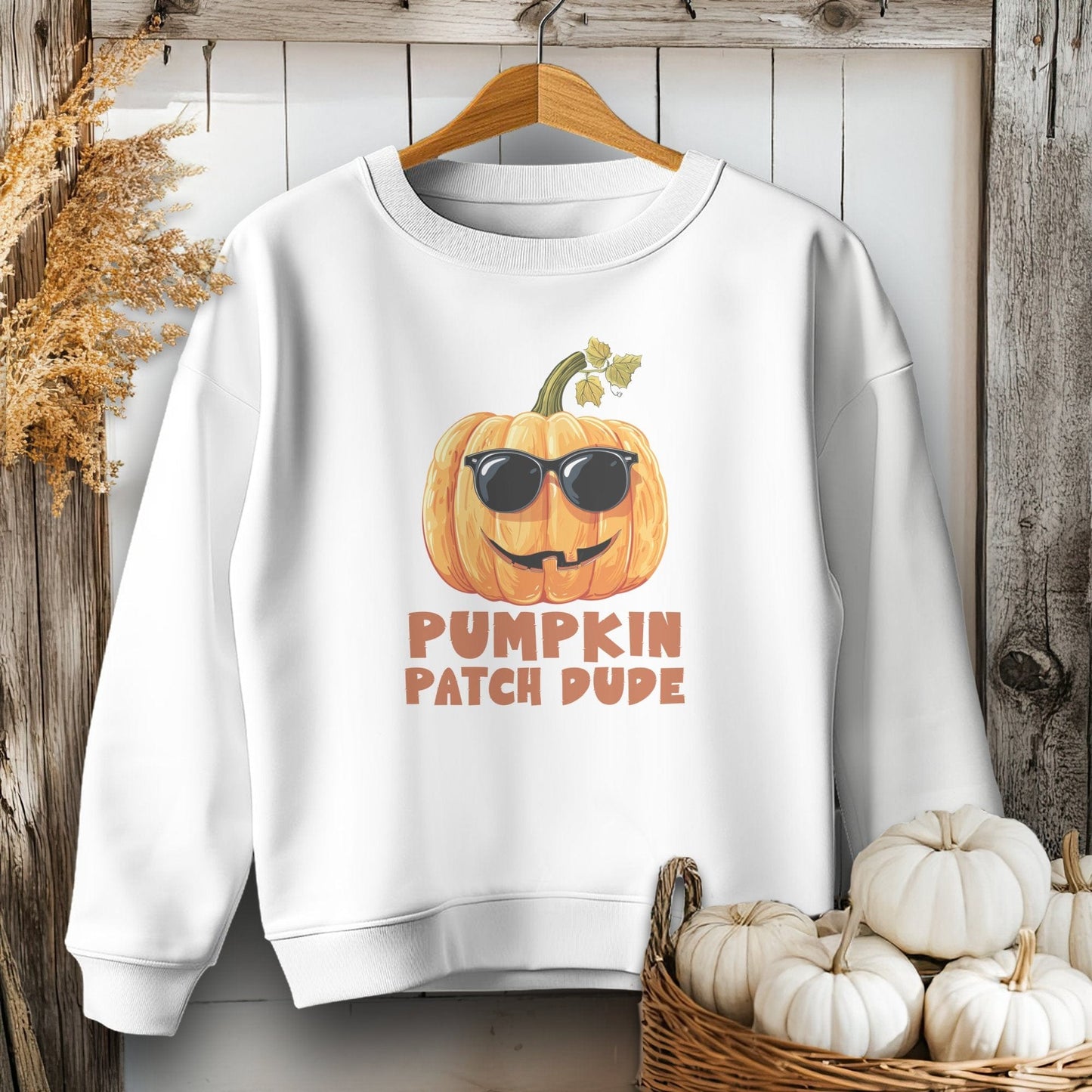 Holiday Youth Shirt Youth Sweatshirt / XS / White Pumpkin Patch Dude Youth Shirt