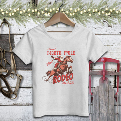 Holiday Youth Shirt Youth T-shirt / Athletic Heather / S North Pole Rodeo Youth Shirt