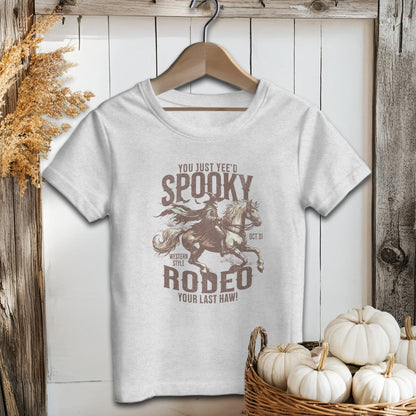 Holiday Youth Shirt Youth T-shirt / Athletic Heather / S Spooky Rodeo Halloween Youth Shirt