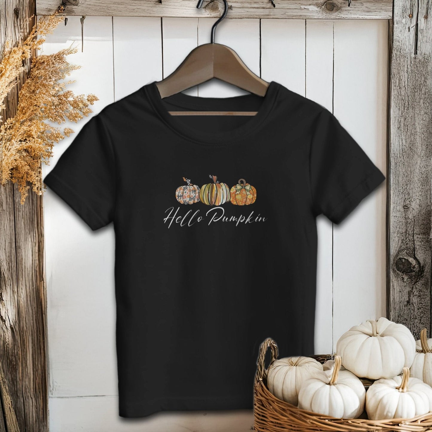 Holiday Youth Shirt Youth T-shirt / Black / S Hello Pumpkin Fall - Youth Shirt