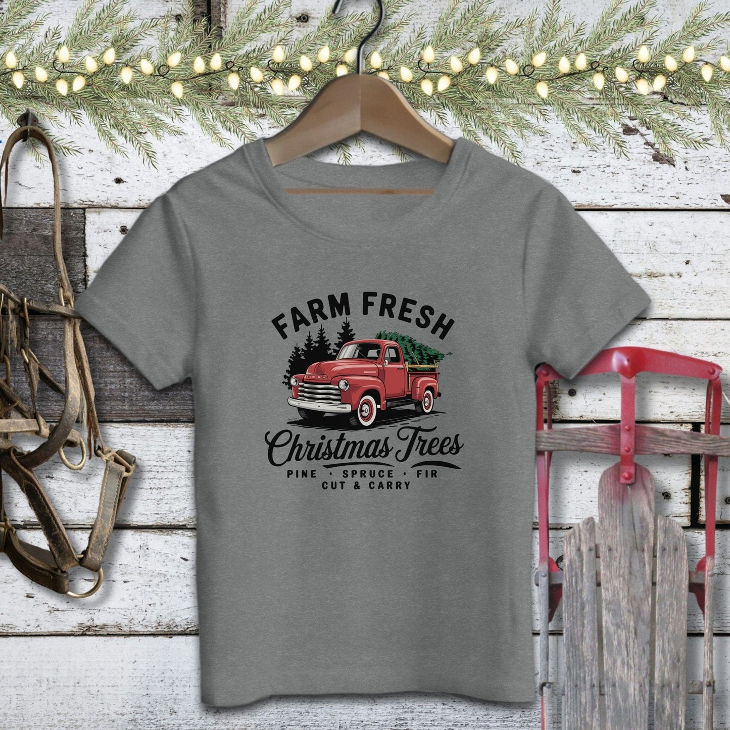 Holiday Youth Shirt Youth T-shirt / Deep Heather / S Christmas Tree Farm Youth Shirt