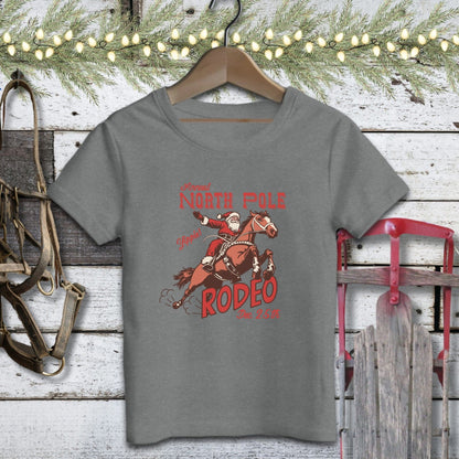 Holiday Youth Shirt Youth T-shirt / Deep Heather / S North Pole Rodeo Youth Shirt