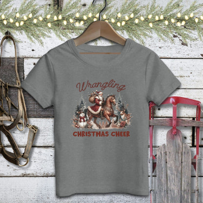 Holiday Youth Shirt Youth T-shirt / Deep Heather / S Wrangling Christmas Cheer Youth Shirt