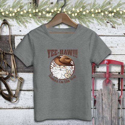 Holiday Youth Shirt Youth T-shirt / Deep Heather / S Yee-Haw Santa Youth Shirt