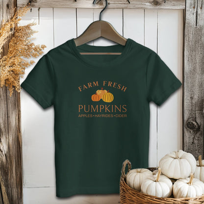 Holiday Youth Shirt Youth T-shirt / Forest / S Farm Fresh Pumpkins Fall - Youth Shirt