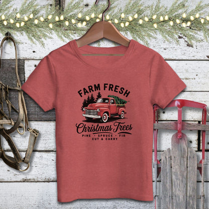 Holiday Youth Shirt Youth T-shirt / Heather Red / S Christmas Tree Farm Youth Shirt