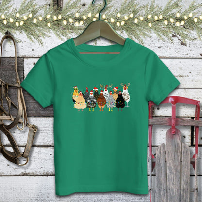 Holiday Youth Shirt Youth T-shirt / Kelly / S Festive Chickens Youth Shirt