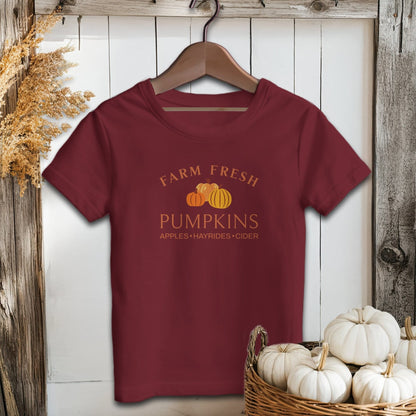 Holiday Youth Shirt Youth T-shirt / Maroon / S Farm Fresh Pumpkins Fall - Youth Shirt